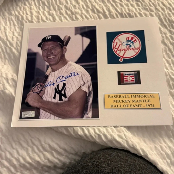 - New York Yankees Mickey Mantle signed photo matted autographed - Picture 1 of 1